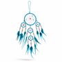 Traumf�nger - Dreamcatcher GUTER TRAUM mit Kaurischnecke, Muschel  11,5 cm & 4 x klein, t�rkis