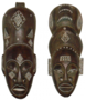Wandmaskenset Maske Africa WOMAN und Afrika MAN, handgearbeitete Holz-Masken, Wandmaske 