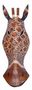 Maske Giraffe 50 cm, Holz-Maske aus Bali, Wandmaske 