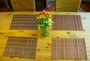 Tischset Platzmatten-Set Bamboo 4 teilig braun natur 45 x 30 cm, Tischmatten