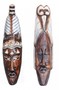 Wandmasken-Set Keno, Man & Woman, 50 cm, handgearbeitete Holz-Masken aus Bali 