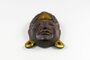 Buddha - Maske GOLD, handgearbeitete Holz-Maske aus Bali, Wandmaske