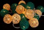Rattan - Ball - LED - Lichterkette in verschiedenen Farben