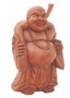M�nch-Statue stehend, Holz-Skulptur Asien, Buddha 