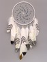 Traumf�nger - wei�er gro�er Dreamcatcher GUTER TRAUM 20 cm