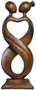 Statue HARMONIE - abstrakte Schnitzerei aus Soar Wood - Holz-Skulptur in 30 cm oder 40 cm handgeschnitzt