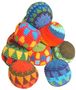 Jonglierblle, Stressblle, Stoffblle handgefertigt in Guatemala, Durchmesser ca. 6,5 cm, verschiedene Farben  