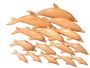 1 Schwimmender Delfin aus Holz in verschiedenen Gr��en 