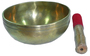 Klangschale aus Indien, mit Kl�ppel, wahlweise in 12 cm oder 16 cm Durchmesser
