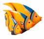 Deko-Fische aus Albesia-Holz im 3er-Set (Standfische) 