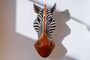 Wandmaske in 3 Motiven, Zebra, Antilope und Giraffe, 20 cm