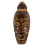 Maske bemalt 20 cm, Holz-Maske aus Bali, Wandmaske