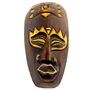 Maske bemalt 20 cm, Holz-Maske aus Bali, Wandmaske