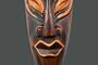 Maske bemalt 30 cm, Holz-Maske aus Bali, Wandmaske Schildkr�te
