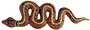 Deko-Schlange RED HEAD, Holz, Wandschmuck, bemalt