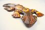 Deko-Gekko MANIS, Holz, natur, verziert, Wandschmuck