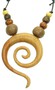 Halskette aus Sabo-Wood, Holz-Schmuck Modeschmuck, Natur-Schmuck 