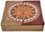 Schatulle aus leichten Albesia-Holz, handbemalt, Buddha oder Sonne 