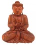 Buddha mit erhobener Hand, Holz-Skulptur Asien