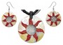 Set aus Hals-Kette und Ohrringen mit Muscheln