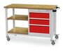 Mobile Werkbank, 2 Fachb�den, 3 Schubladen 1200x540x880 mm