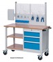 Mobile Werkbank mit 2 Fachb�den und 4 Schubladen