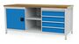 Werkbank | Kastenwerkbank 4 x Schublade 1 x Fl�gelt�r B/T/H 2000x750x959 mm