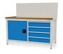 Werkbank | Kastenwerkbank 4 x Schublade 1 x Fl�gelt�r B/T/H 1500x750x959 mm