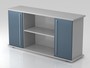 Sideboard SB2T RE, 2 OH, Korpus: Grau/Front: Blau, BxTxH 166,1x42x84 cm 