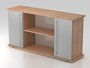 Sideboard SB2T RE, 2 OH, Korpus: Nu�baum/Front: Silber, BxTxH 166,1x42x84 cm 