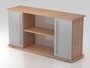 Sideboard SB2T CE, 2 OH, Korpus: Nu�baum/Front: Silber, BxTxH 166,1x42x84 cm 