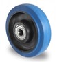 Einbaurad mit Achsmaterial aus Polyamid, Elastik Lauffl�che  100 mm 