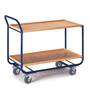Tischwagen | 2 Etagen | Stahlrohr | TPE-Bereifung | L/B 1170x600 mm 