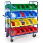 Kommissionierwagen 4 doppelseitige Blechladefl�chen 