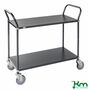 Tablettwagen mit 2 Metallb�den und Feststeller 