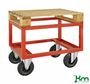 Palettenwagen geeignet f�r gro�e Paletten, gebremst 