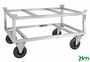 Palettenwagen geeignet f�r gro�e Paletten, gebremst 