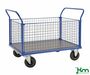 Gitterwand-Plattformwagen mit Feststeller 