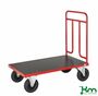 Roter Plattformwagen 500 kg mit Feststeller 