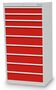 Bedrunka+Hirth Schubladenschrank T500 9 Schubladen B/T/H 680x500x1319 mm