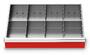 Schubladeneinsatz Metalleinteilung 600x400 mm BLH 75 mm