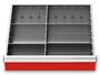 Schubladeneinsatz Metalleinteilung 450x400 mm BLH 150 mm