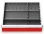 Schubladeneinsatz Metalleinteilung 450x400 mm BLH 75 mm