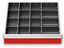Schubladeneinsatz Metalleinteilung 450x400 mm BLH 75 mm