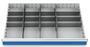 Schubladeneinsatz Metalleinteilung 900x600 mm BLH 200 mm
