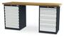 Reihenwerkbank inkl. 2 x Schubladenschrank 2000x600x960 mm