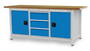 Werkbank | Kastenwerkbank 3 x Schublade 2 x Flgeltr B/T/H 2000x750x959 mm