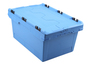 Transportbeh�lter mit Klappdeckel F400 Ship 273 HL 600x400x299, blau