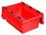 Transportbeh�lter mit Klappdeckel F400 Ship 273 HL 600x400x299, rot
