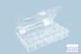 Sortimentskasten PS-Compact, 13 Fcher, glasklar, 14 Stk.